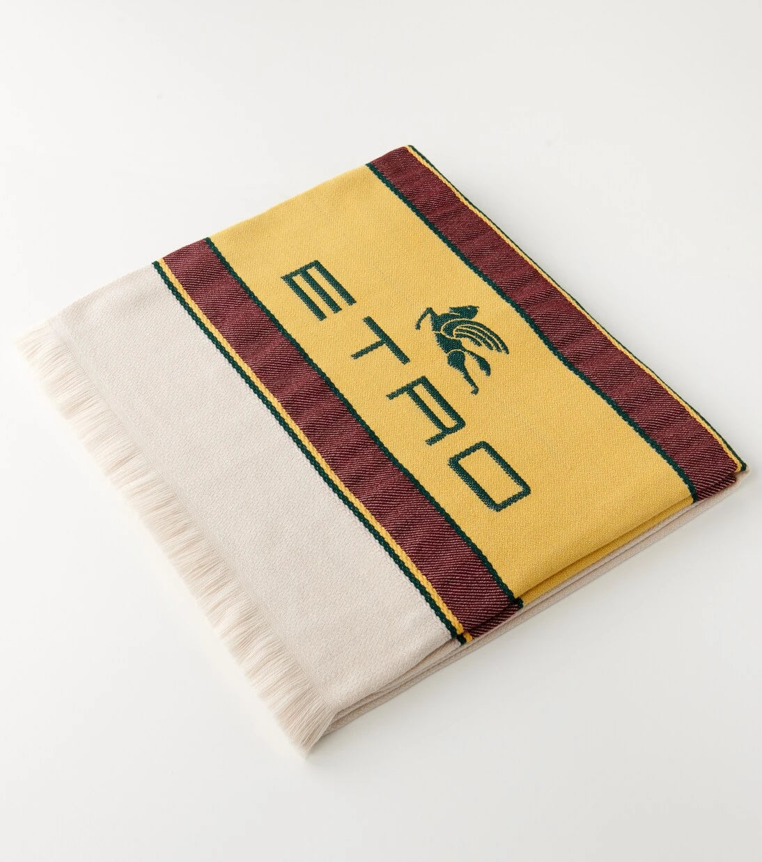 Etro - Logo embroidered wool and cashmere throw