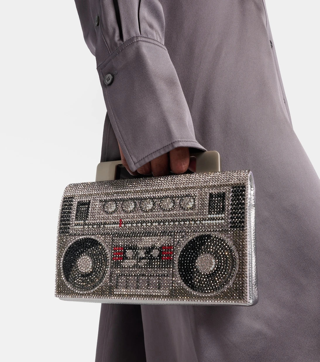 Judith Leiber Couture - Soft Boom Box embellished clutch