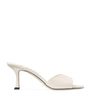 Jimmy Choo White Skye 70 Leather Mules