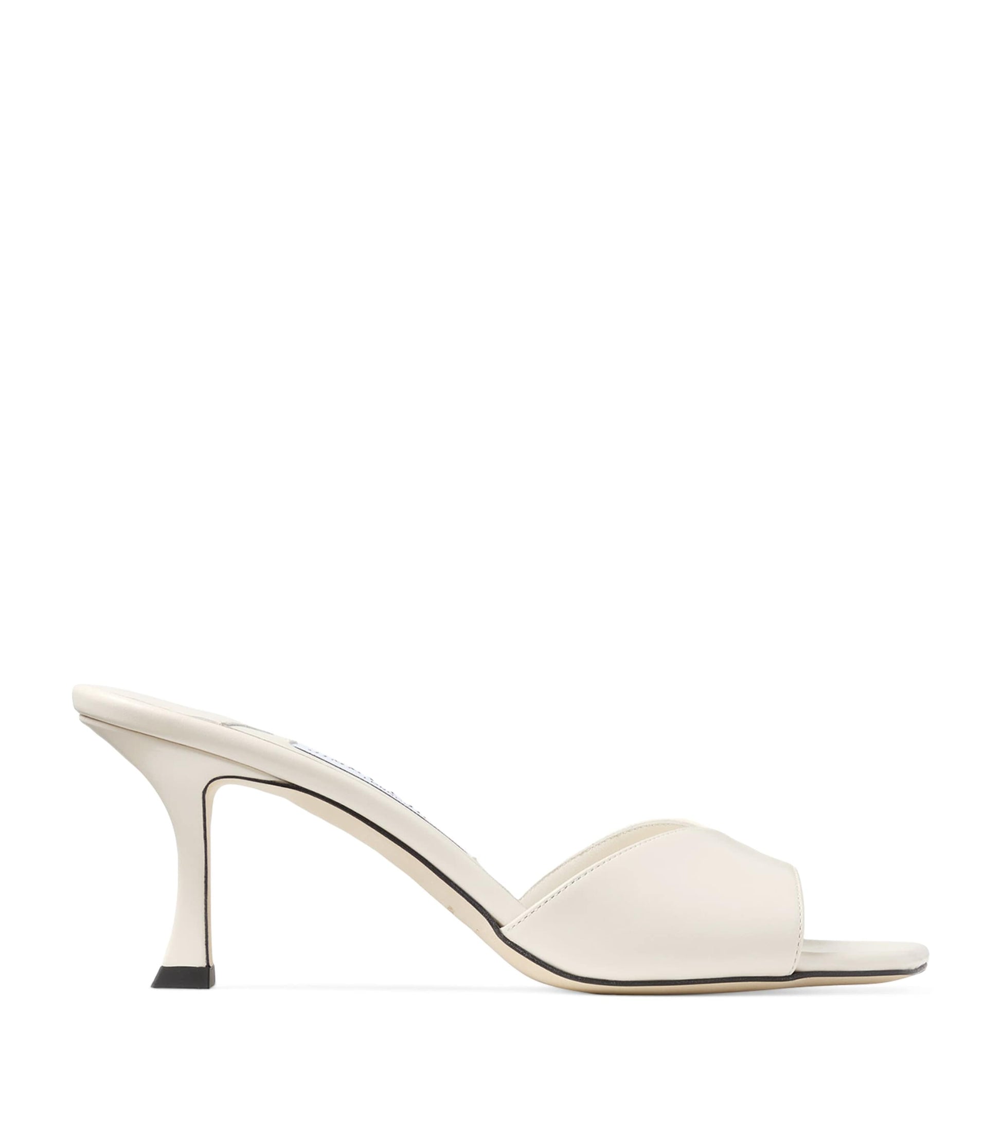 Jimmy Choo White Skye 70 Leather Mules