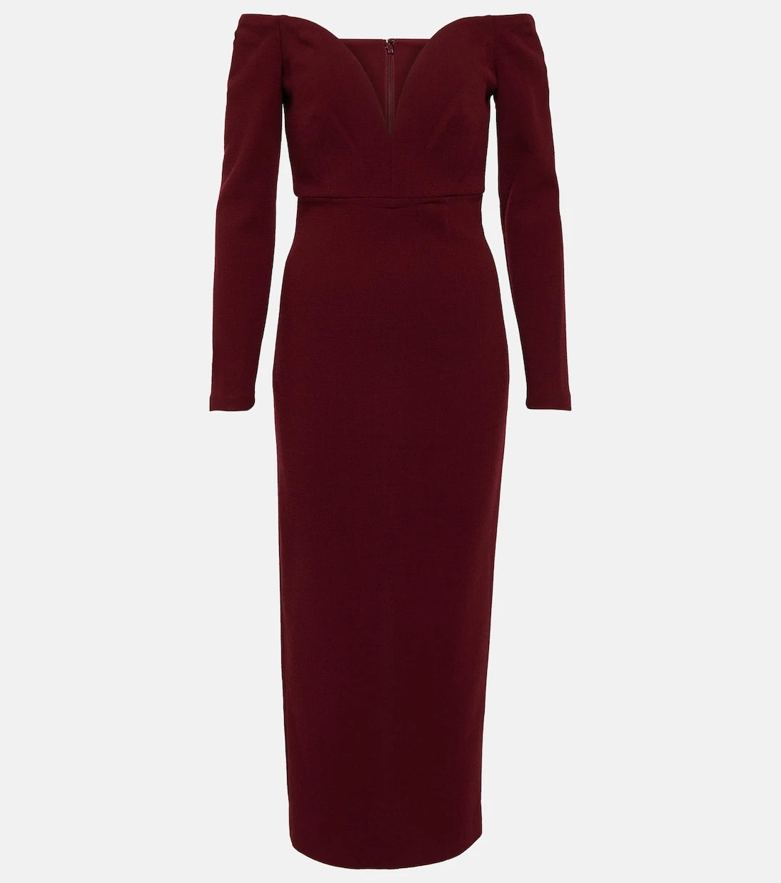 Roland Mouret - Off-shoulder wool midi dress