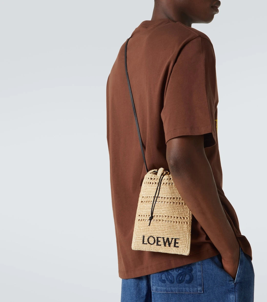 Loewe - Paula's Ibiza logo raffia crossbody bag