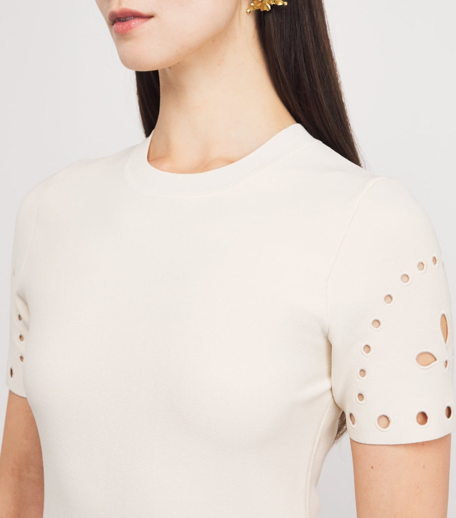 Ulla Johnson Orange Rib-Knit Fania Mini Dress