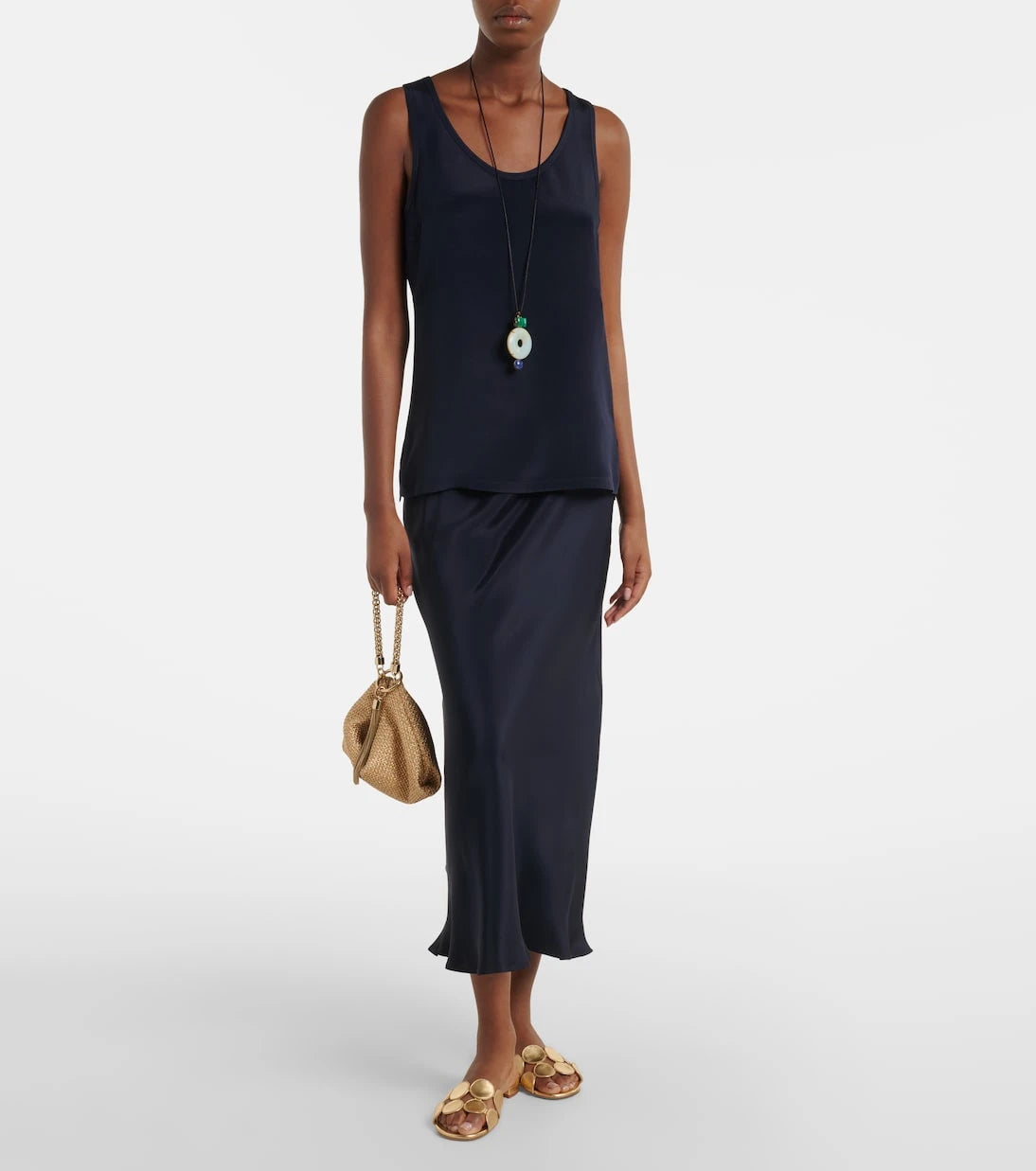 Max Mara - Silk crêpe de chine tank top