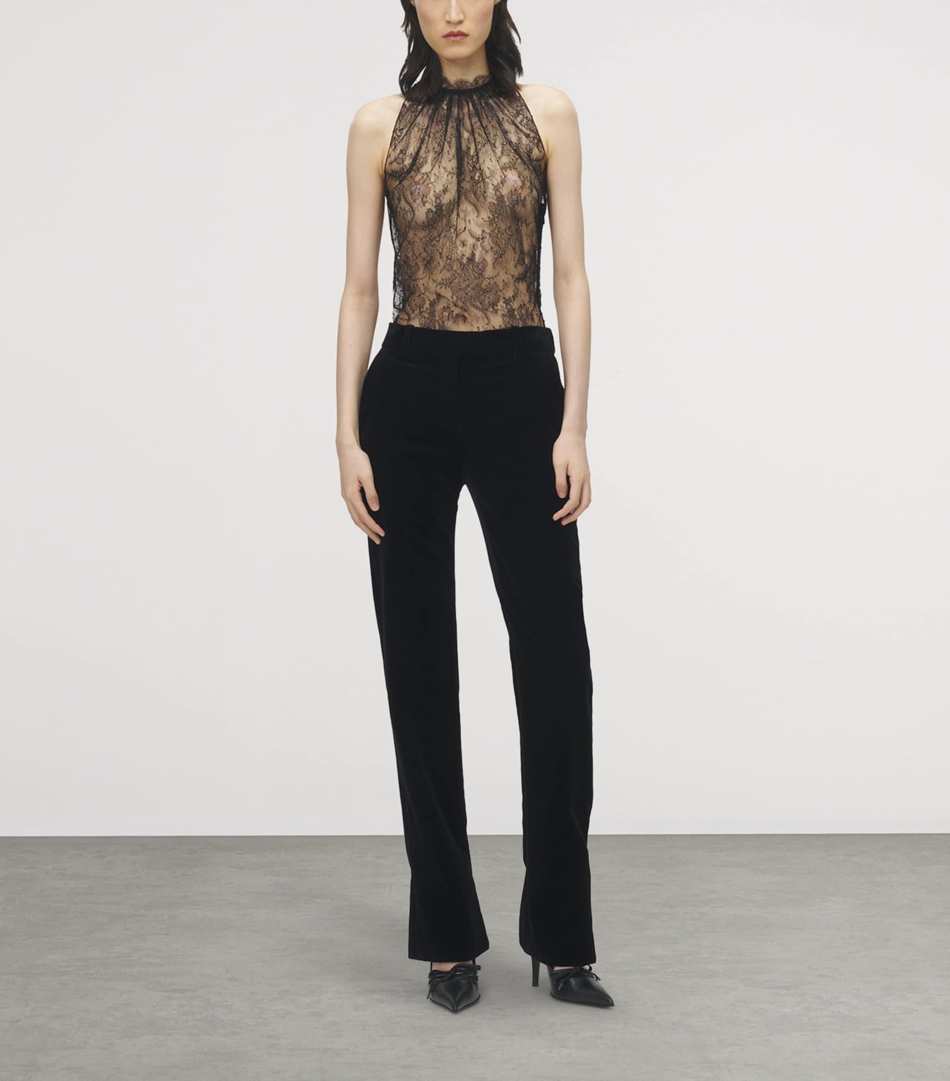 McQueen Black Lace Sleeveless Top