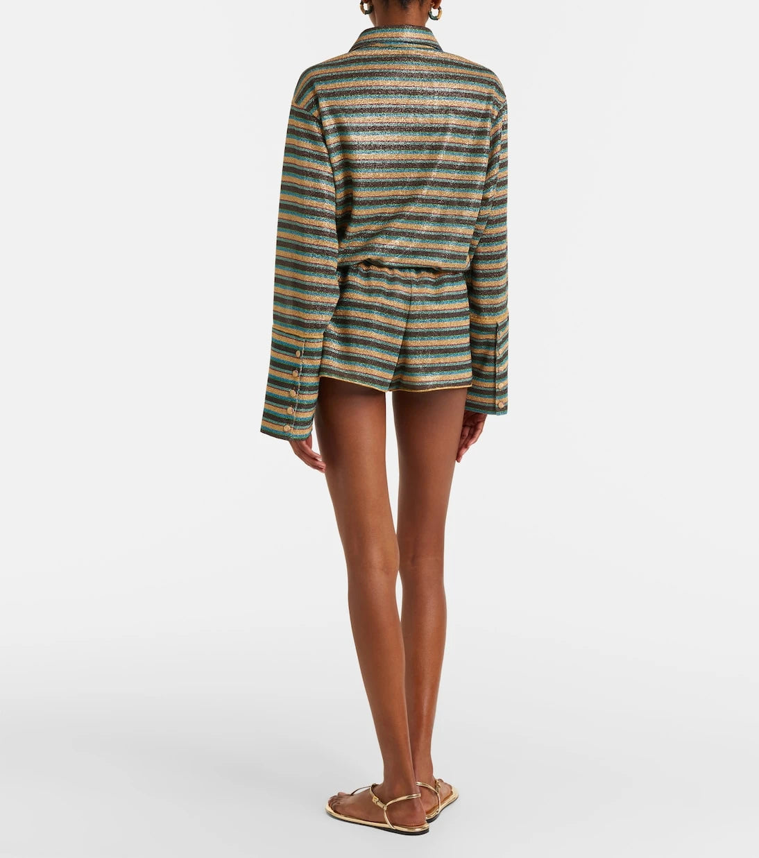 Oséree - Lumière striped shorts