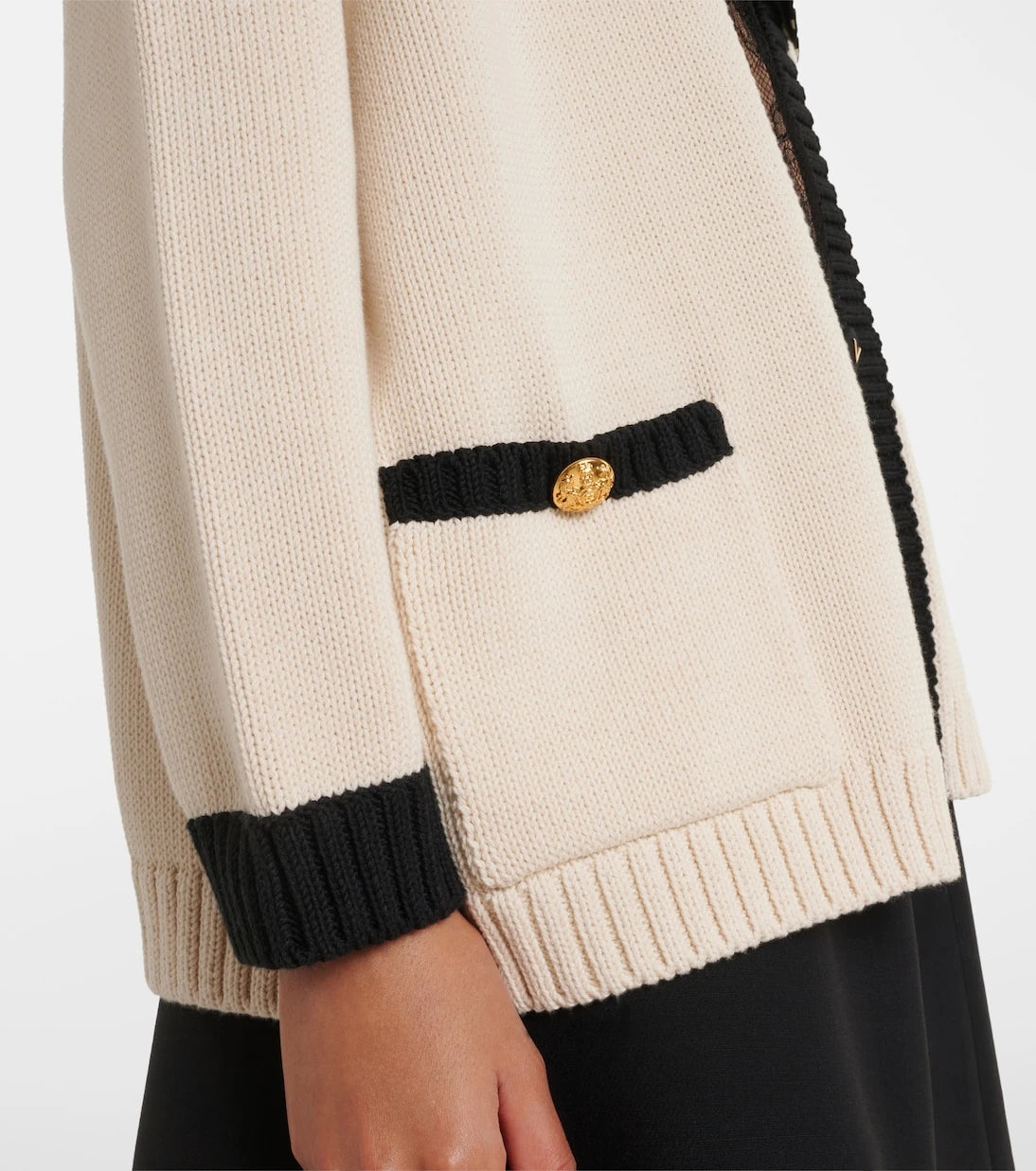 Valentino - Bow-detail cotton-blend cardigan