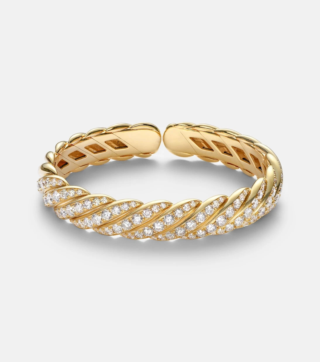 David Yurman - Sculpted Cable Flex® 18kt gold bracelet with diamonds