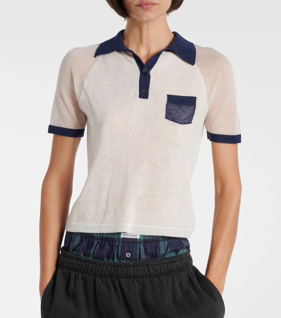 Acne Studios - قميص بولو شفاف
