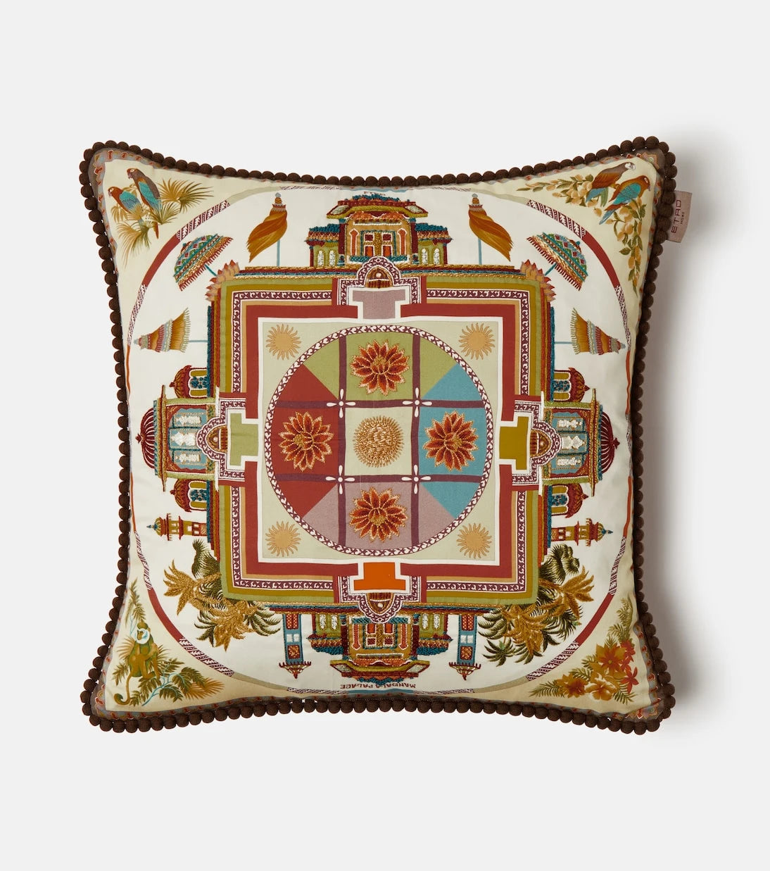 Etro - Embroidered cotton cushion
