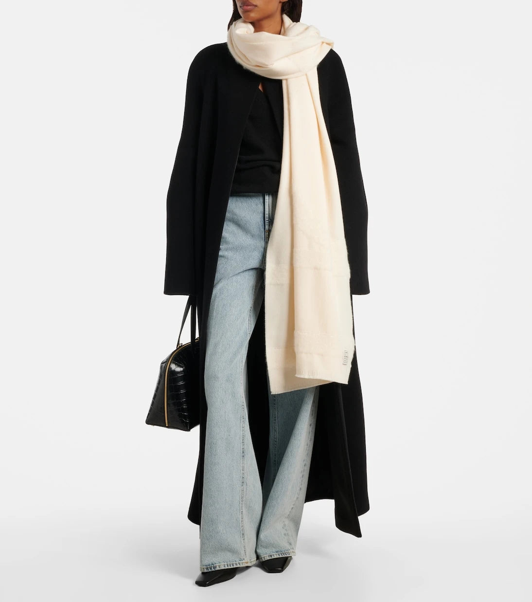 Toteme - Monogram wool and alpaca-blend scarf