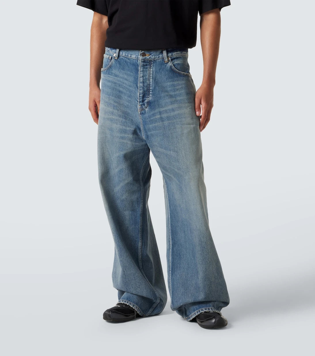 Balenciaga - Distressed wide-leg jeans