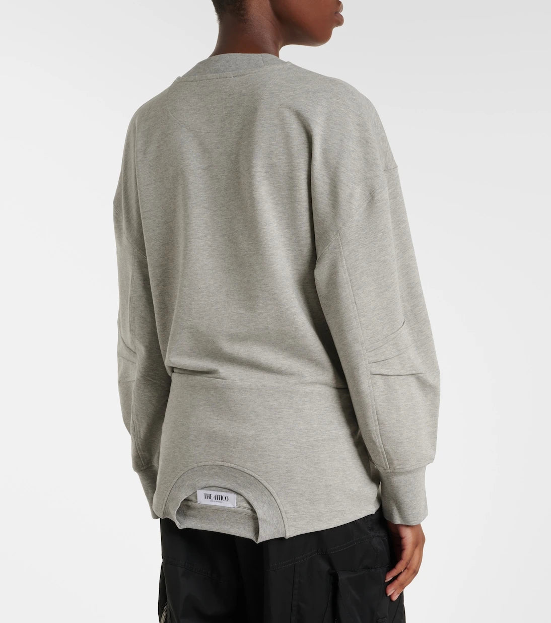 The Attico - Oversized draped cotton-blend sweatshirt
