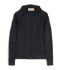 Valentino Black Technical Jersey Zip-Up Hoodie