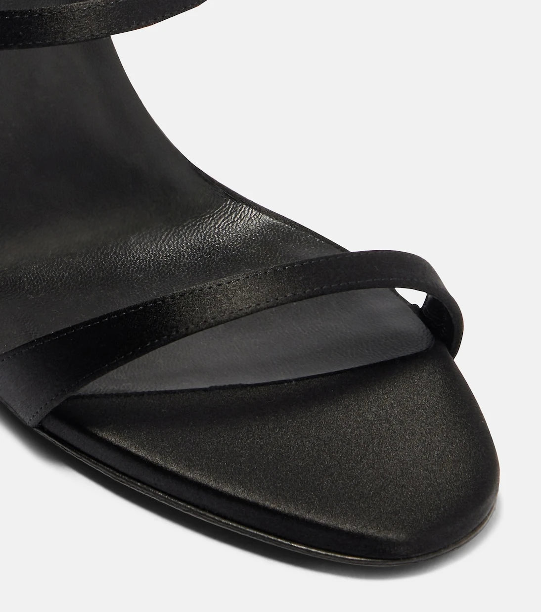 Magda Butrym - Floral-appliqué satin sandals