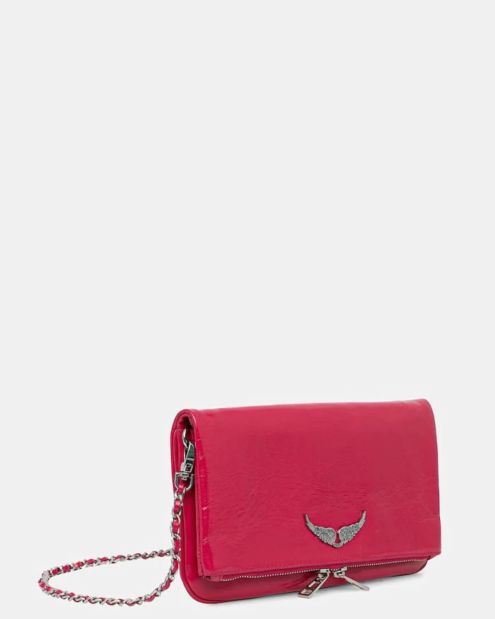 Кожена чанта ZADIG&VOLTAIRE ROCK VINTAGE PATENT