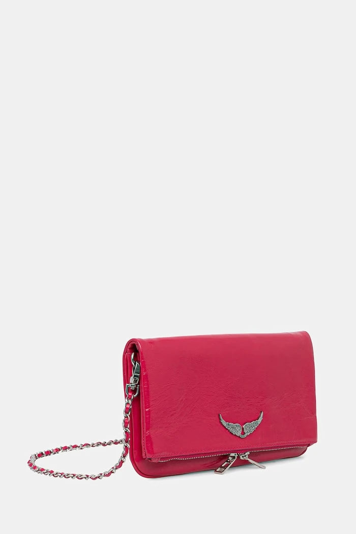Кожена чанта ZADIG&VOLTAIRE ROCK VINTAGE PATENT