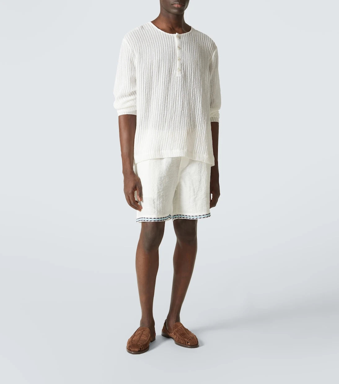 Commas - Striped Henley shirt