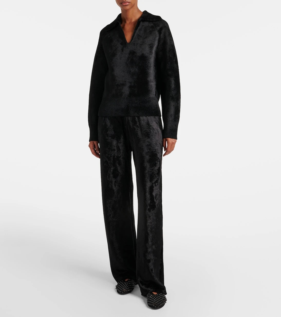 Alaïa - Kadife Düz Paça Pantolon