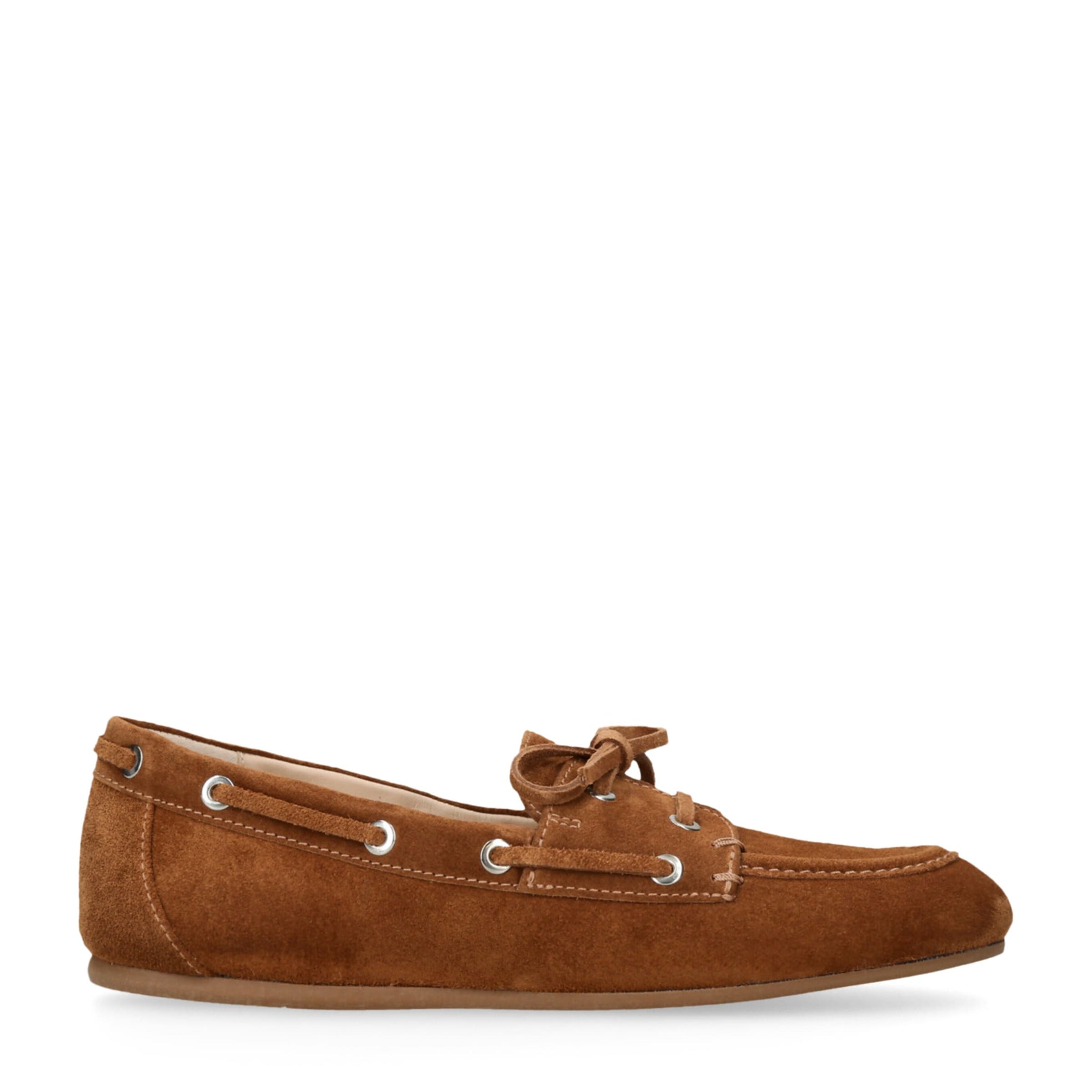 Stuart Weitzman Brown Suede Tinsley Moccasins