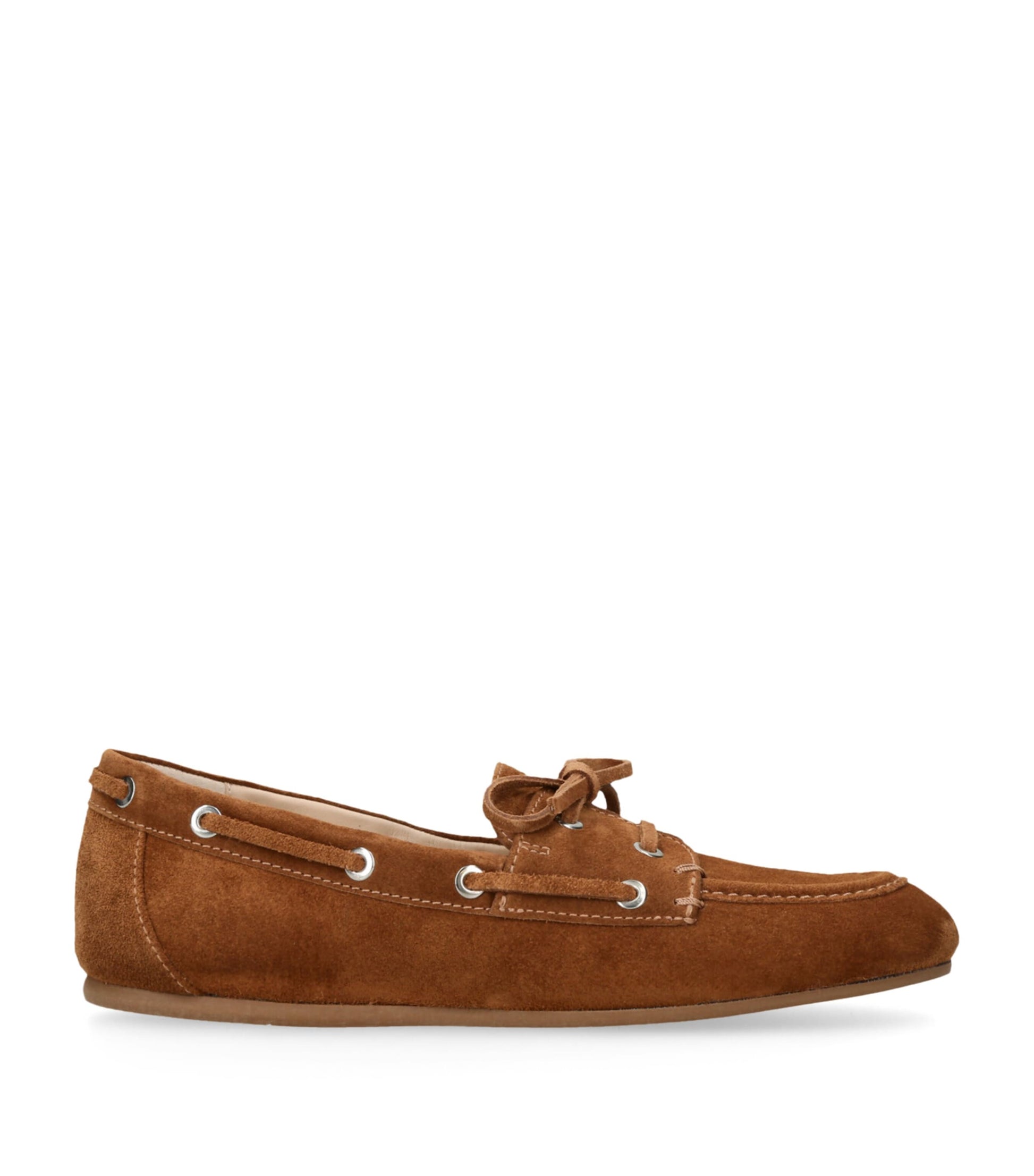 Stuart Weitzman Brown Suede Tinsley Moccasins