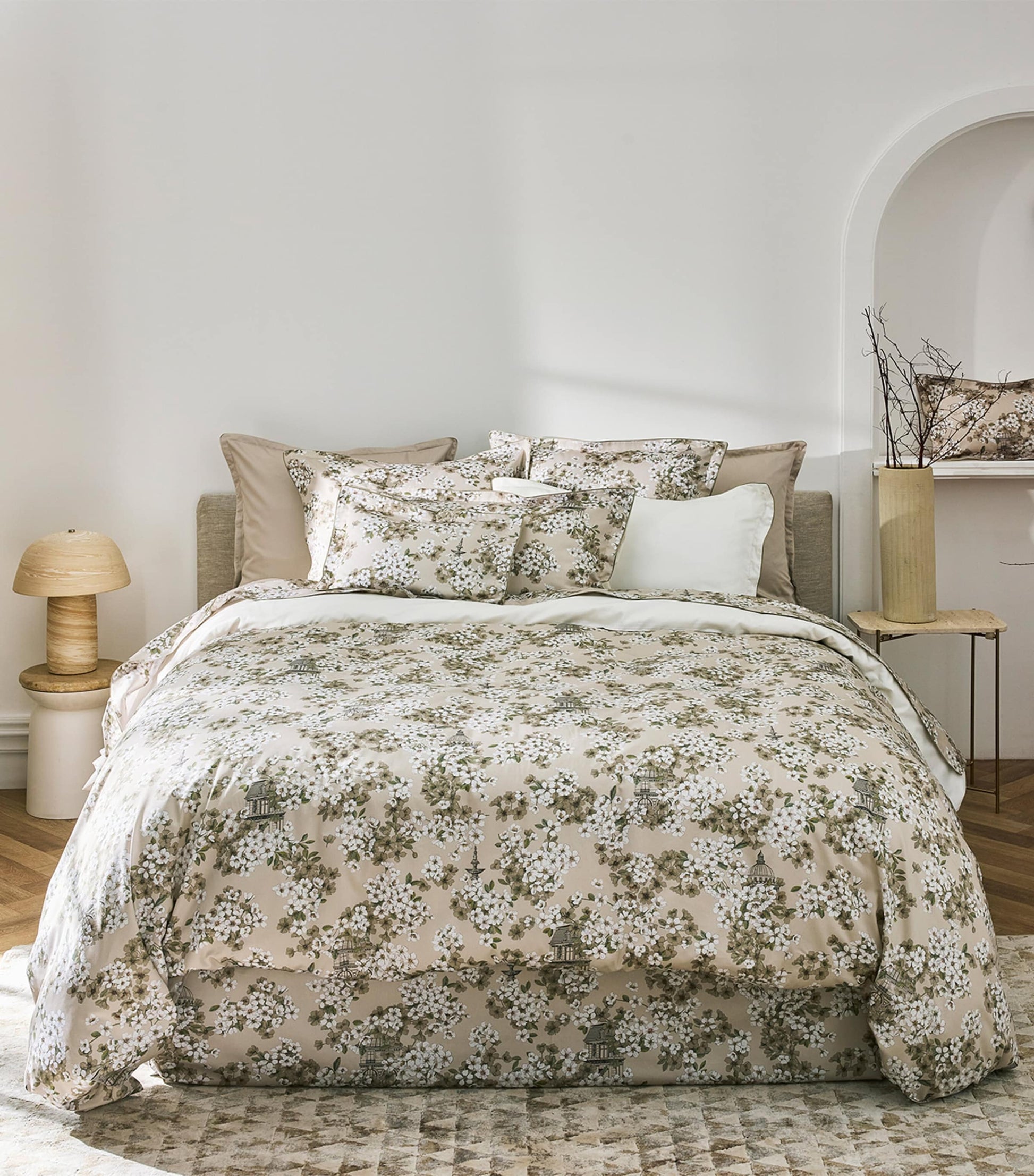 Organic Cotton Fine Fleur King Duvet Cover (230cm x 220cm)
