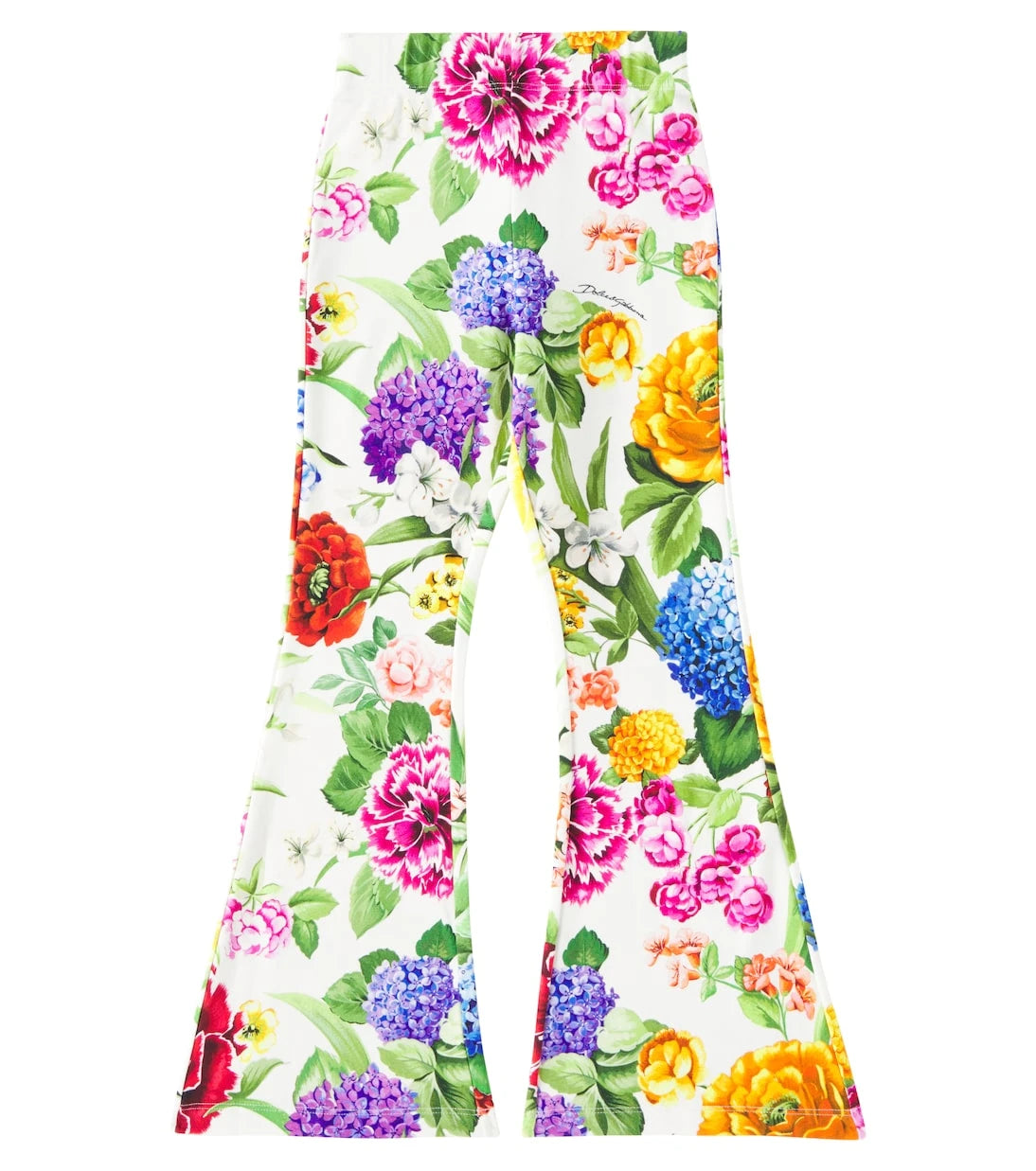 Dolce&Gabbana Kids - Floral cotton-blend flared pants