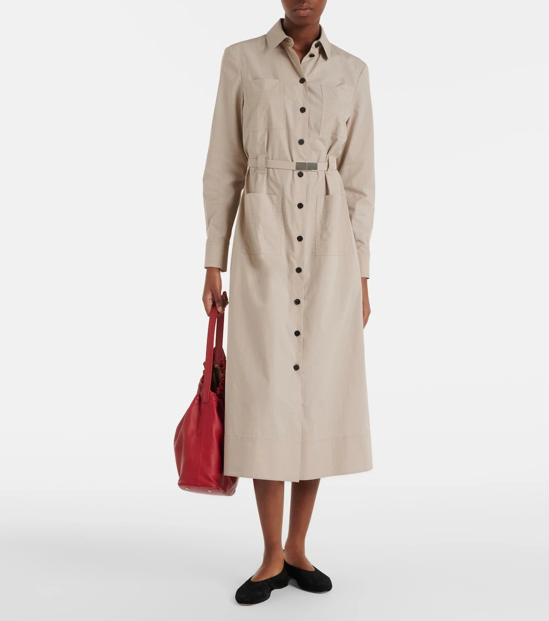 Tory Burch - Cotton-blend midi dress