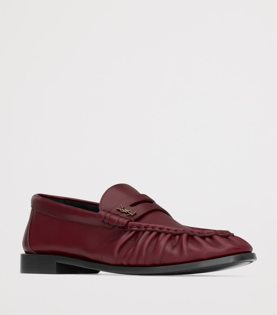 Saint Laurent Burgundy Leather Le Loafers