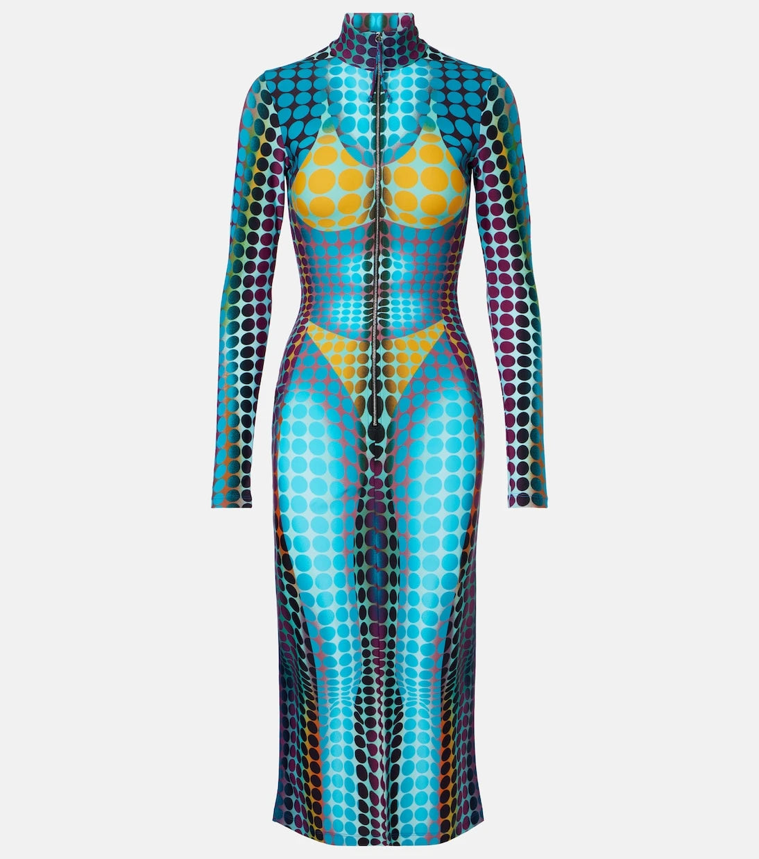 Jean Paul Gaultier - Printed midi dress