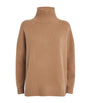 Weekend Max Mara Beige Virgin Wool High-Neck Sweater