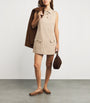 FRAME Beige The Utility Shift Mini Dress