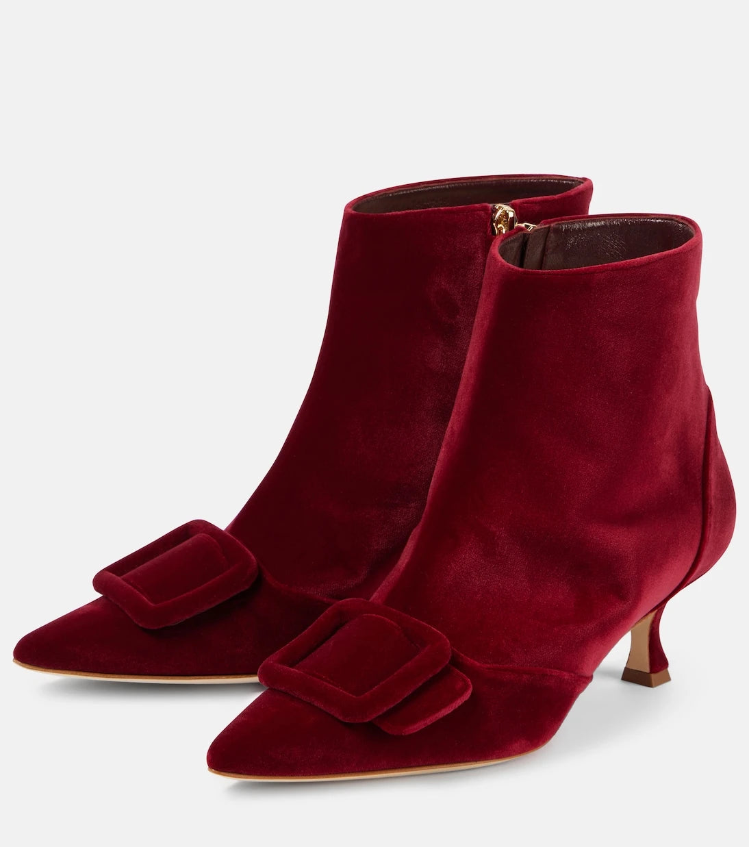 Manolo Blahnik - حذاء الكاحل المخملي بايلو