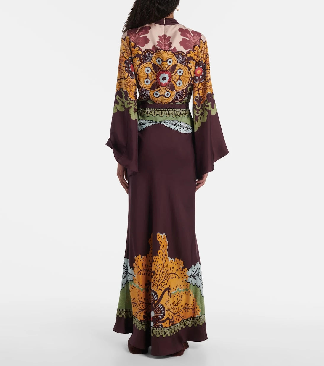 La DoubleJ - Sleek Placée silk maxi skirt