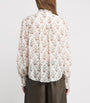 ME+EM Ivory Cotton-Silk Berry Print Blouse