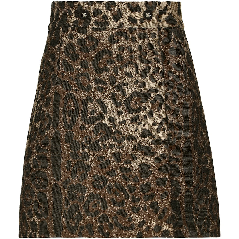 Multi Leopard Print Mini Skirt