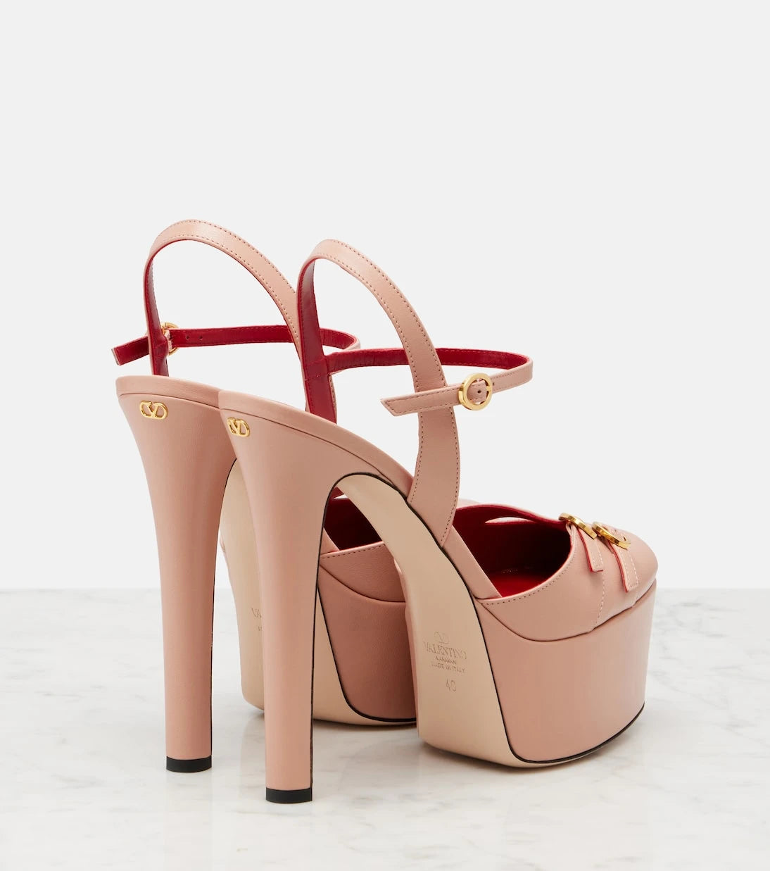 Valentino Garavani - Crasher 145 leather platform pumps