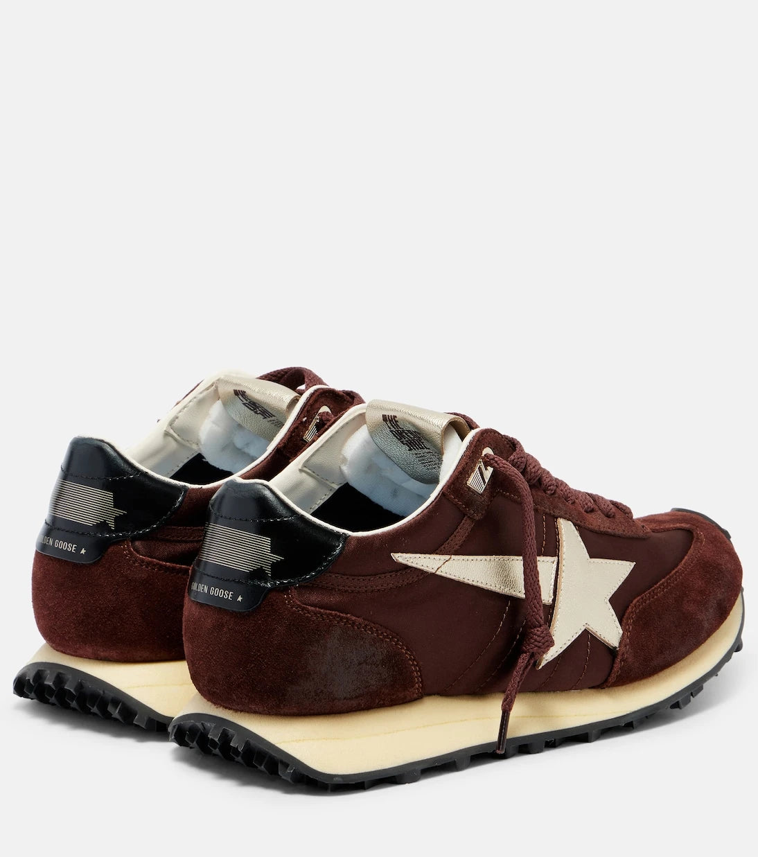 Golden Goose - Marathon satin and suede sneakers