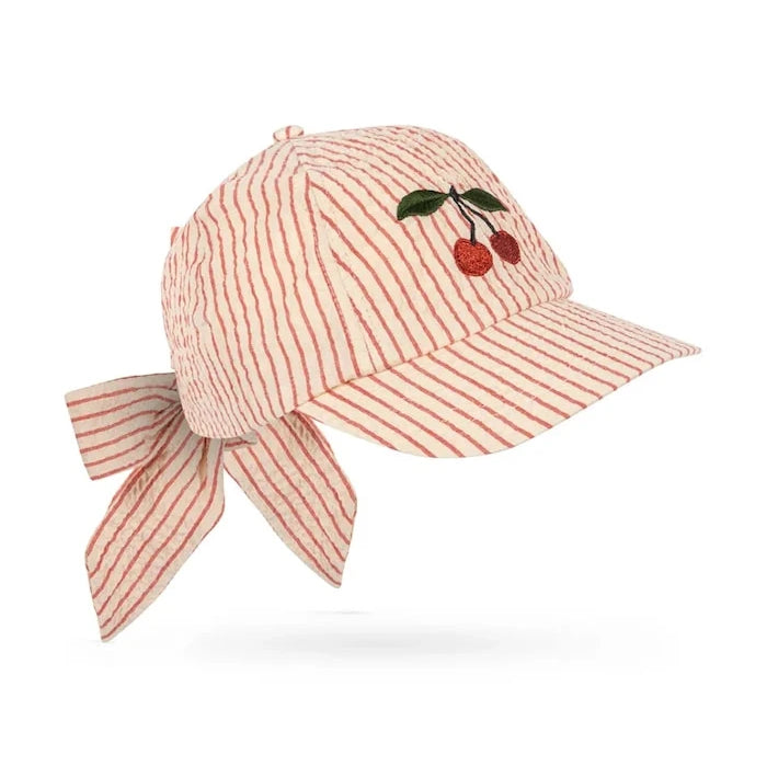 Konges Sløjd çocuklar için pamuk şapka ELLIE BOW CAP GOTS