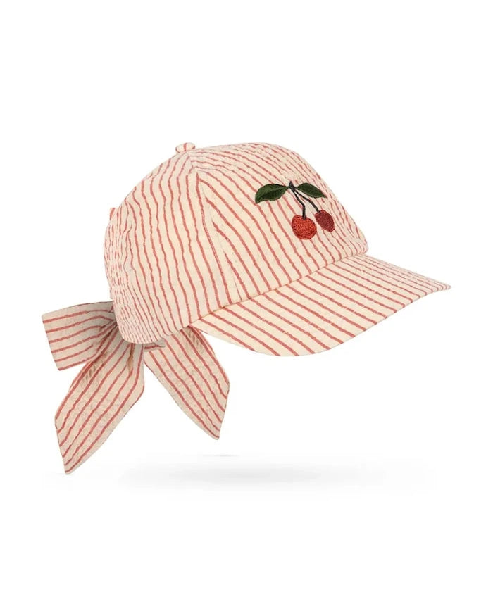 Konges Sløjd çocuklar için pamuk şapka ELLIE BOW CAP GOTS