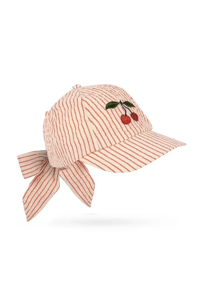 Konges Sløjd çocuklar için pamuk şapka ELLIE BOW CAP GOTS