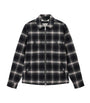 Black Organic Cotton Check Bayo Jacket