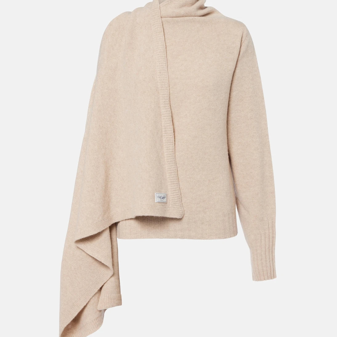 The Attico - Scarf-detail virgin wool sweater