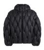 Raxxy Black 3D Down-Filled Woven Puffer Jacket