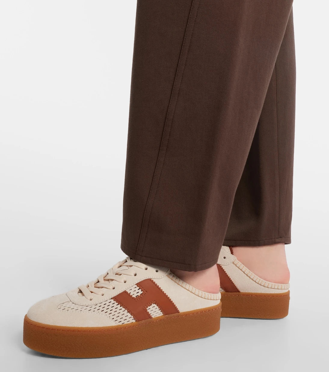 Hogan - H698 suede platform mules