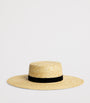 Raffia Mira Boater Hat