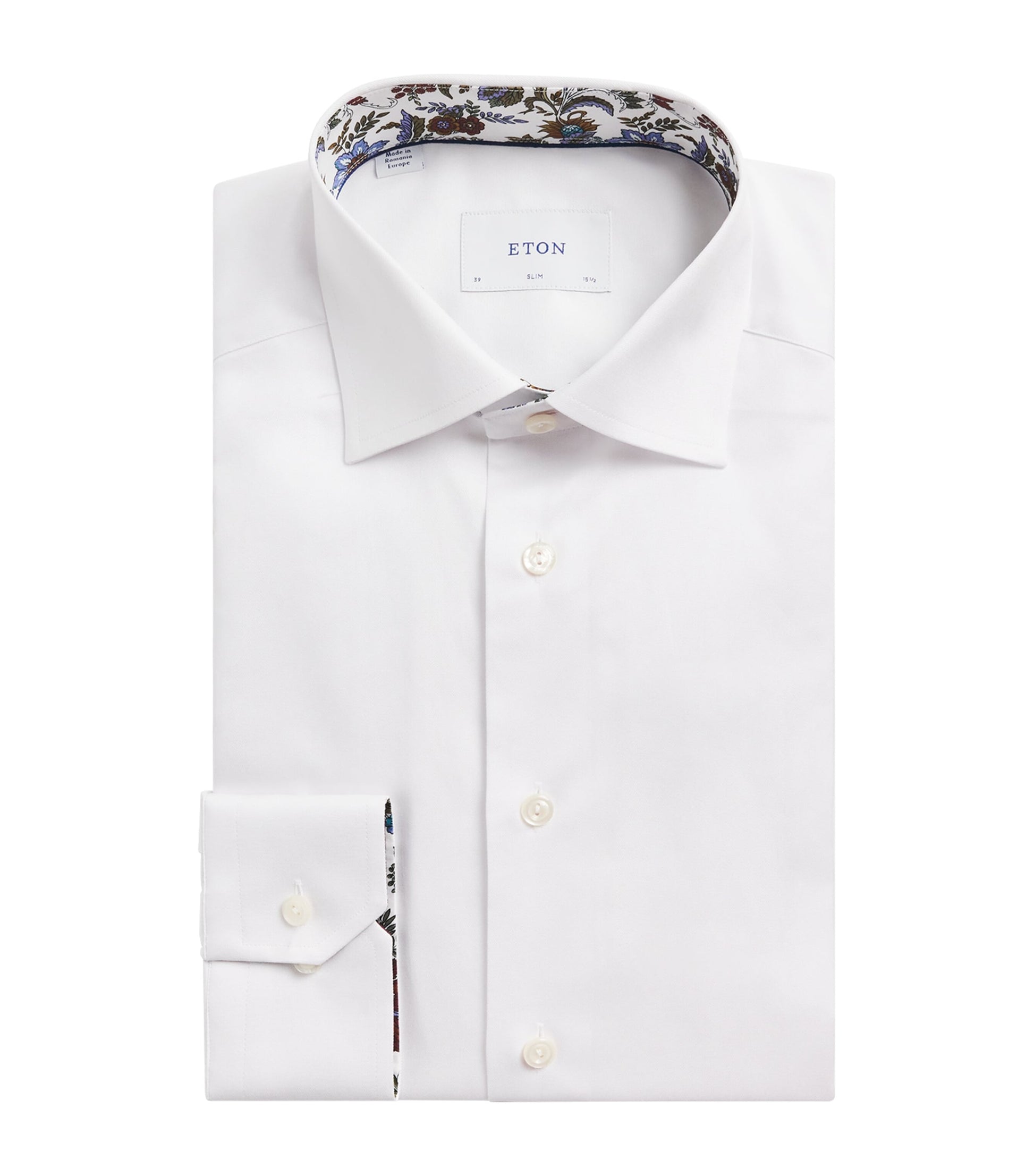 Signature Twill Floral-Trim Shirt