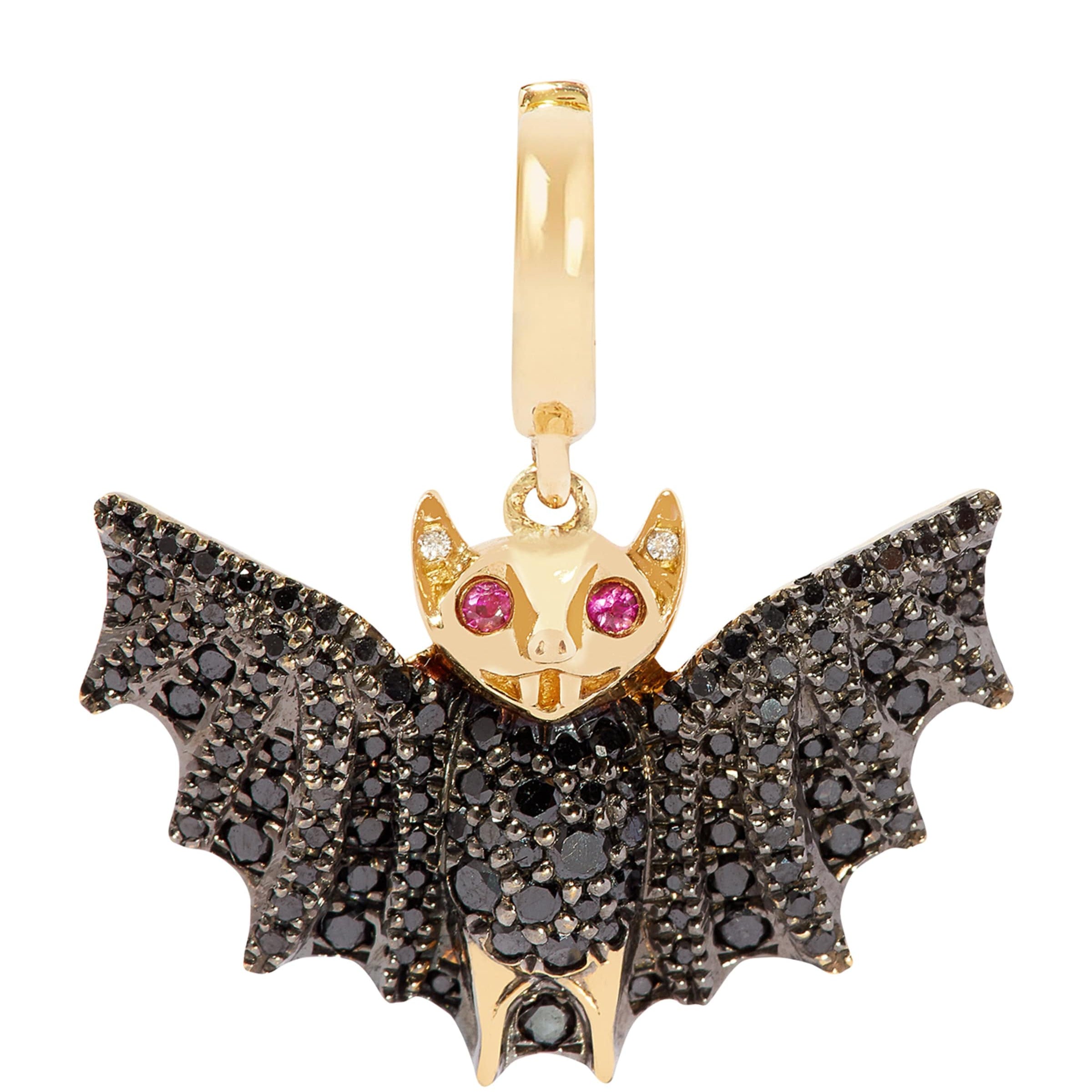Yellow Gold, Diamond and Ruby Mythology Bat Charm