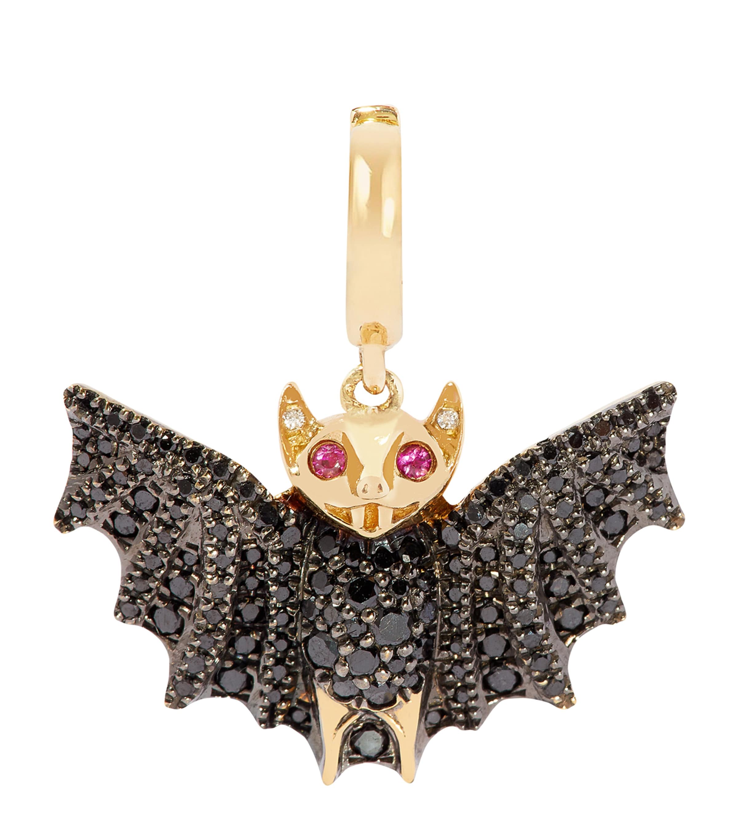 Yellow Gold, Diamond and Ruby Mythology Bat Charm
