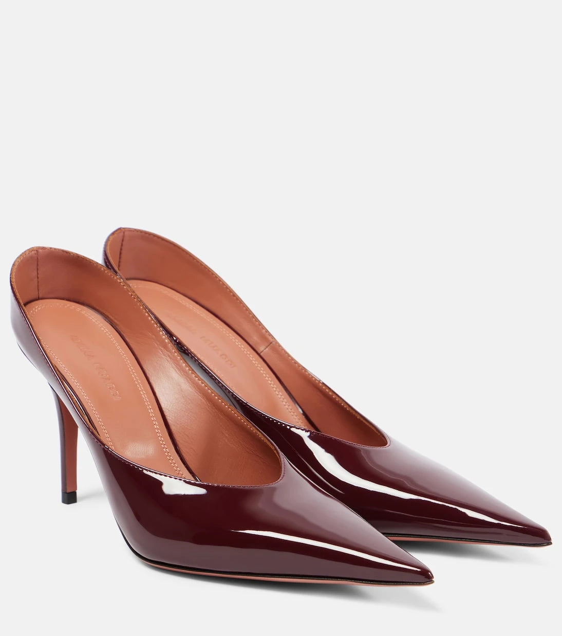 Amina Muaddi - Anok 90 patent leather mules
